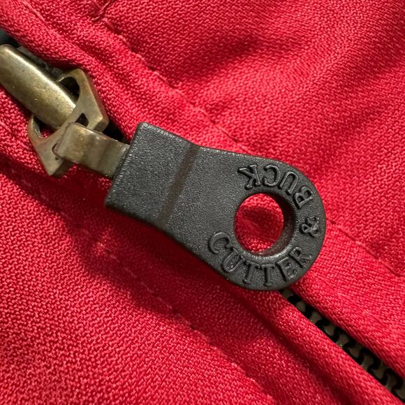 Briggs Equipment Jacket Cutter Buck Red Mens Size XL Full Zip Weathertec - Picture 5 of 15